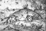 BRUEGEL, Pieter the Elder Big Fishes Eat Little Fishes g oil painting artist
